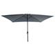 Parasol Rectangulaire Gris foncé 2x3M Aluminium et Polyester - Parasol droit - Mobilier de jardin