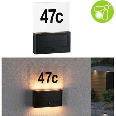 Paulmann - 947.25 Solar led Hausnummernleuchte Neda IP44 2200K 30lm Anthrazit