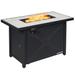 60,000 BTU Outdoor Rectangle Gas Fire Table W/ Ceramic Tabletop