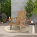 Costway Patio HIPS Adirondack Chair with Cup Holder Weather Resistant