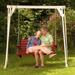 HDPE Plastic Outdoor Porch Swing 2-Person With Chains