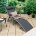 Costway 2PCS Patio Folding Aluminum Lounge Chair Chaise Adjustable