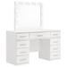 Coaster Furniture Felicity Glossy White 9-drawer Vanity Desk with Mirror