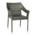 Flash Furniture Ethan Set of 2 Commercial Grade Stacking Patio Chairs All Weather PE Rattan Wicker Patio Dining Chairs in Gray