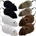 8pcs Wind Up Mice Cat Toys Funny Interactive Cat Toy Mouse Plush Mice Toys
