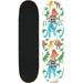Cute dinosaurs for seamless Outdoor Street Sports 31 x8 Complete Skateboards for Beginner Kids Boys Girls Youths Adult