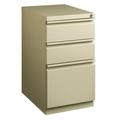 Hirsh Pro 20 Deep Mobile Pedestal File Cabinet 3 Drawer Box-Box-File Letter Width Putty