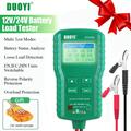 12V 24V Car Battery Tester 100-1700CCA Battery Load Tester Digital Auto Battery Analyzer Charging Cranking System Tester for Automotive Truck Marine Motorcycle SUV