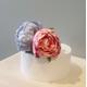 Pink & Blue Peonies Cake Topper - Artificial Silk Flowers For Gender Reveal Wedding Anniversary Birthday | Claire De Fleurs