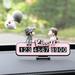 Creative Women Cartoon Balloon Auto Accessoires Temporary Parking Number Plate Car Interior Decoration Couples Action Figures Ornaments G