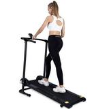 Manual Treadmill Non Electric Treadmill with 10Â° Incline Compact Foldable Treadmill Exercise Machine Fitness Exercise Equipment for Apartment Home Walking Jogging Running Cardio Training