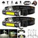 MDHAND 2-Pack Headlamps 1000 Lumen Super Bright LED Headlamp Flashlight for Outdoor Hiking 2 Modes Waterproof Head Lights for Forehead