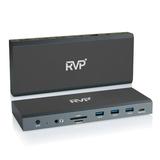RVP+ Docking Station 14-in-1 Dual-Display Monitors- 4K HDMI (2x) & DisplayPort (2x) 5Gbps USB-C/A Data Transfer(3x) 100W Laptop-Charging Gigabit Ethernet Audio With Power Supply - (RVP-6908x4)