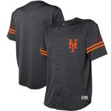 Men's Stitches Black New York Mets Team Fashion Jersey