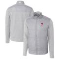 Men's Cutter & Buck Gray Philadelphia Phillies Stealth Hybrid Quilted Full-Zip Windbreaker Jacket