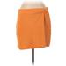 LA Hearts Casual Skirt: Orange Solid Bottoms - Women's Size Medium