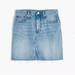 Madewell Skirts | Madewell Rigid Denim A-Line Mini Skirt Light Blue Wash Sz 28 Msrp $69.50 | Color: Blue/White | Size: 28