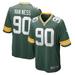 Men's Nike Lukas Van Ness Green Bay Packers 2023 NFL Draft First Round Pick Game Jersey