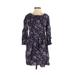 Blue Rain Casual Dress - A-Line: Purple Dresses - Women's Size Small