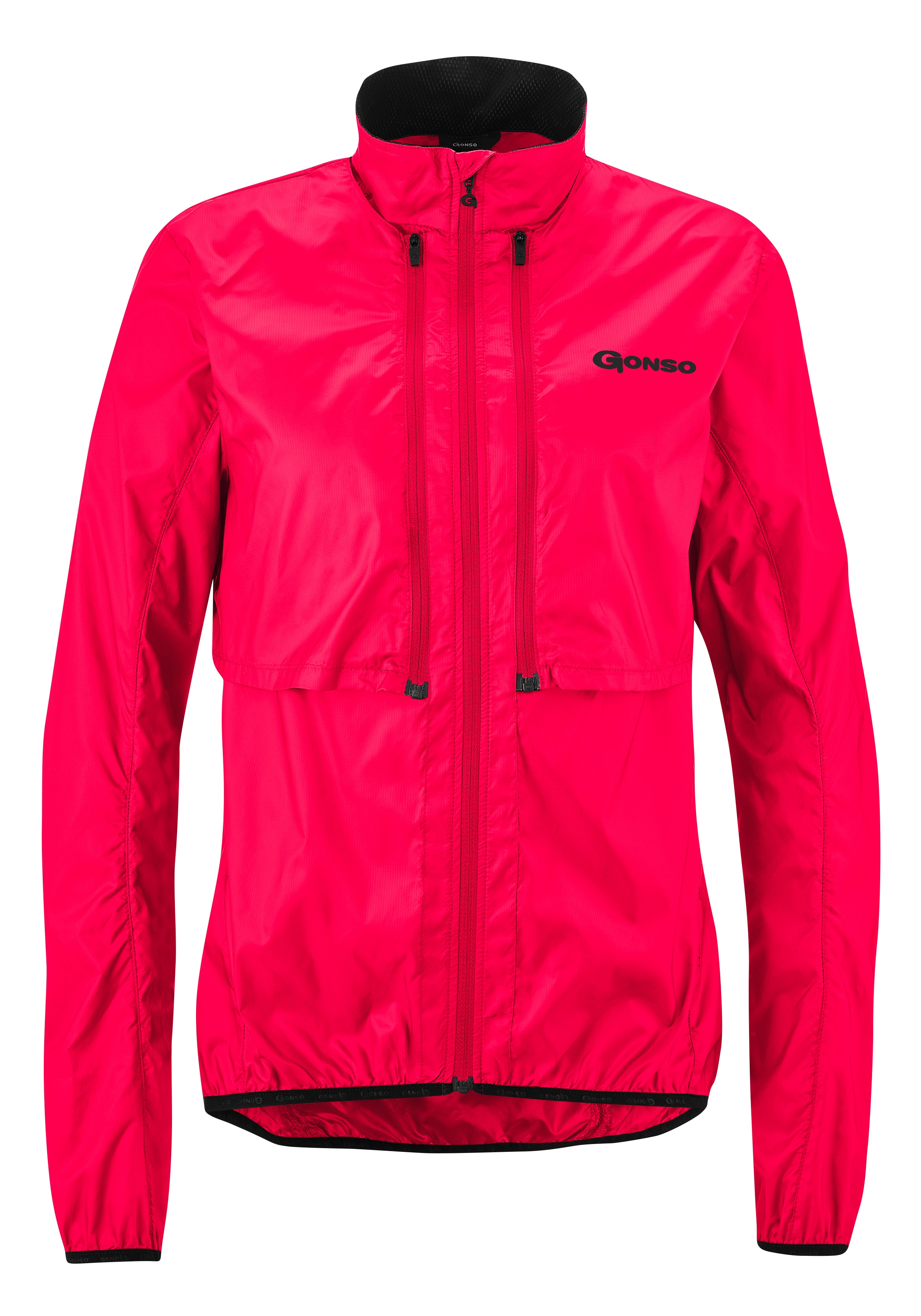 Fahrradjacke GONSO "Bernira", Damen, Gr. 34, pink (neonpink), 100% Polyester, Jacken, Extra leicht Image