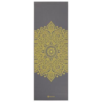 GAIAM - 6 mm Premium Printed Yoga Mat - Yogamatte Gr 61 cm x 173 cm x 0,6 cm grau