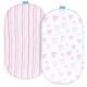 Bassinet Sheets Compatible with 4moms Mamaroo Sleep Bassinet, 2 Pack, 100% Jersey Knit Cotton Sheets, Breathable and Heavenly Soft, Pink Print for Baby Girl