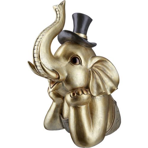 "Tierfigur GILDE ""Elefant Maroni"" Dekofiguren Gr. B/H/T: 15 cm x 29 cm x 24 cm, goldfarben Tierfiguren"