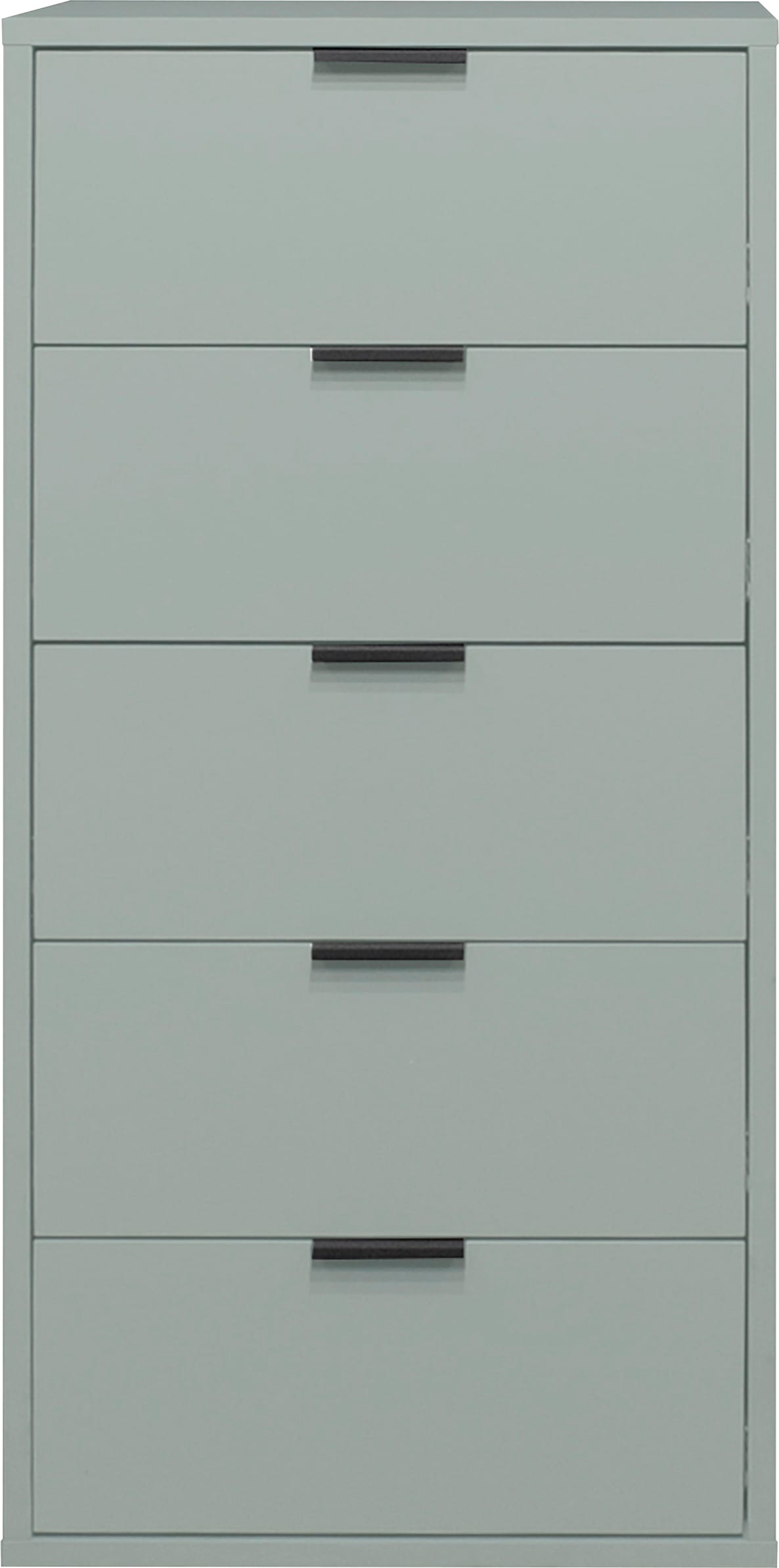 Kommode MÄUSBACHER "Bonnie TOPSELLER", grün (pine grün matt), B:51cm H:108cm T:45cm, Holzwerkstoff, Sideboards, Kommode, Kommode mit 5 Schubkästen