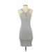 Fashion Nova Casual Dress - Bodycon: Gray Print Dresses - Women's Size Small