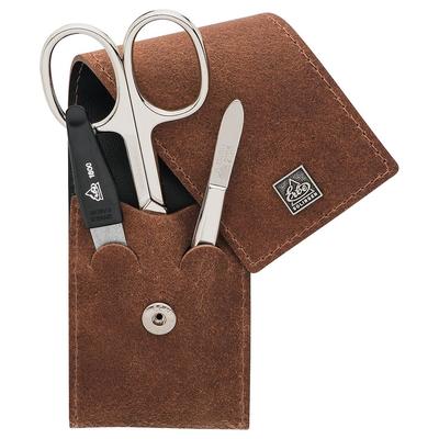 ERBE Maniküre Set Taschen-Etui Serie "Cognac & Ocean Blue", Cognac, 3-tlg. Image