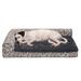 FurHaven Southwest Kilim Deluxe Chaise Lounge Orthopedic Sofa-Style Pet Bed Polyester in Gray | 6.25 H x 30 W x 20 D in | Wayfair 84336267