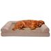 FurHaven Plush & Suede Full Support Orthopedic Sofa Dog Bed Metal in Brown | 8 H x 40 W x 32 D in | Wayfair 55536082