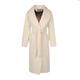 Women's White 'Hepburn' 100% Italian Virgin Wool & Cashmere Coat In Bianco L/Xl Santinni