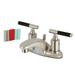 Kingston Brass Kaiser Centerset Bathroom Faucet w/ Drain Assembly in Gray | 2.94 H x 4 W x 4.38 D in | Wayfair FB8628CKL