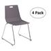 National Public Seating Luvraflex 19.25" W Stackable Seat Reception Chair Metal Frame Plastic/Metal in Blue | 32.5 H x 19.25 W x 22 D in | Wayfair