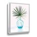 Bay Isle Home™ 'Statement Palms I v2' - Print on Canvas in Blue/Green | 10 H x 24 W in | Wayfair 373780D8D212434D819E00EFAB9B340F