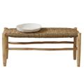 Banc marocain tressage damier osier/bois naturel 100 cm