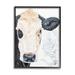 Stupell Industries Floral Cow Farmhouse Rural Portrait by Diane Fifer - Floater Frame Graphic Art on in Black/Brown/White | Wayfair au-216_fr_11x14