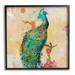 Stupell Industries Modern Peacock Cherry Blossoms by Evelia Designs - Floater Frame Graphic Art on in Brown/Green/White | Wayfair au-229_fr_12x12