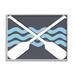 Stupell Industries Crossed Boat Oars Sea Waves by Lil' Rue - Floater Frame Graphic Art on Wood in Blue/Brown/Gray | 11 H x 14 W x 1.5 D in | Wayfair