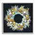 Stupell Industries Seasonal Ornaments Pine Wreath by Ziwei Li - Floater Frame Graphic Art on in Black/Blue/Brown | 12 H x 12 W x 1.5 D in | Wayfair