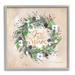 Stupell Industries Joy to the World Holiday Floral Wreath by Kelley Talent - Floater Frame Graphic Art on in Brown/Gray/Green | Wayfair