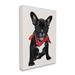 Stupell Industries Cool Dude French Bulldog Pet by Karen Smith - Wrapped Canvas Graphic Art Canvas in Black/Red/White | Wayfair au-262_cn_16x20