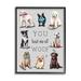 Stupell Industries You Had Me At Woof Playful Dogs Black Framed Giclee Art By Elizabeth Tyndall Wood in Brown/Gray | 14 H x 11 W x 1.5 D in | Wayfair