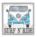 Stupell Industries Surf N Ride Blue Retro Summer Bus Framed Giclee Art By Karen Smith Wood in Blue/Brown | 24 H x 24 W x 1.5 D in | Wayfair
