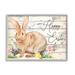 Stupell Industries Spring Floral Happy Easter Bunny Framed Giclee Art By ND Art Wood in Brown/Gray/White | 11 H x 14 W x 1.5 D in | Wayfair