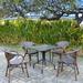 Bayou Breeze Aishlin Square 4 - Person 27.55" Long Outdoor Dining Set Metal in Black | 27.55 W x 27.55 D in | Wayfair