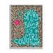 Stupell Industries Spurs & Bling Cowgirl Thing Boot by Kamdon Kreations - Floater Frame Graphic Art on in Blue/Brown/Pink | Wayfair