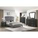 House of Hampton® 5-2_Lacy LED Upholstered Platform Bedroom Set Upholstered in Brown/Gray | 60 H x 70.8 W x 82.1 D in | Wayfair