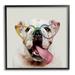 Stupell Industries Happy Bulldog Rainbow Heart Glasses - Graphic Art Canvas | 12 H x 12 W x 1.5 D in | Wayfair au-256_fr_12x12